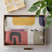 Speelse Retro Doodle Abstract | Mid-Century Modern Tissuepapier (Geschenk)