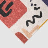Speelse Retro Doodle Abstract | Mid-Century Modern Tissuepapier (Detail)