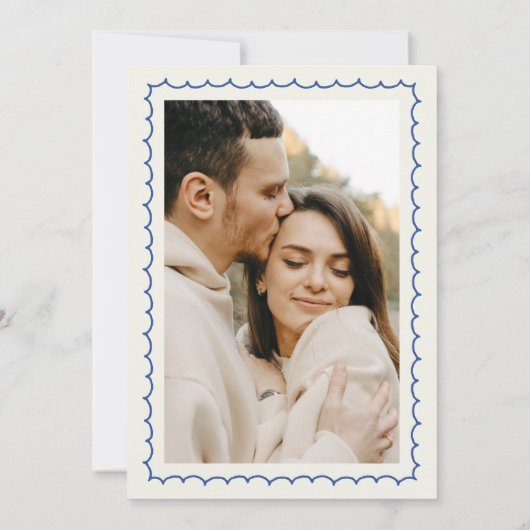 Speelse Retro Handgetekende Whimsische Doodle Brui Save The Date (Achterkant)