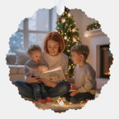 Speelse retro krabbels Vrolijke kerst Keepsake Ornament Kaart (Achterkant)