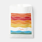 Speelse Retro Regenboog Strepen voor Custom Produc Bedankzakje (Voorkant)
