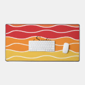 Speelse Retro Regenboog Strepen voor Custom Produc Bureaumat (Keyboard & Muis)