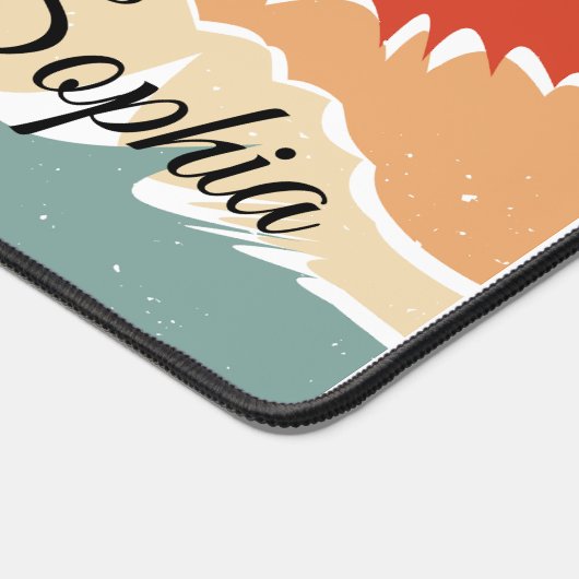 Speelse Retro Regenboog Strepen voor Custom Produc Bureaumat (Hoek)