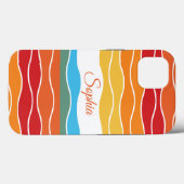 Speelse Retro Regenboog Strepen voor Custom Produc Case-Mate iPhone Case (Achterkant (horizontaal))