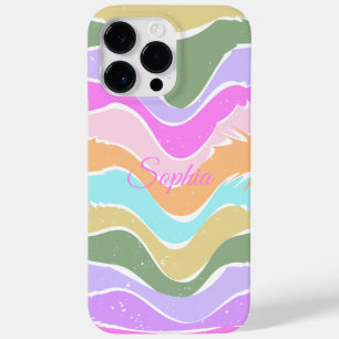 Speelse Retro Regenboog Strepen voor Custom Produc Case-Mate iPhone 14 Pro Max Hoesje