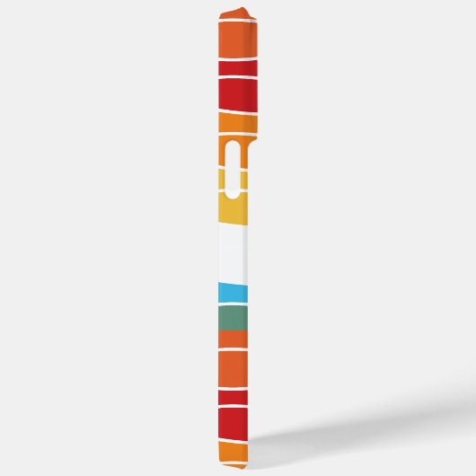 Speelse Retro Regenboog Strepen voor Custom Produc Case-Mate iPhone Case (Achterkant / Rechts)