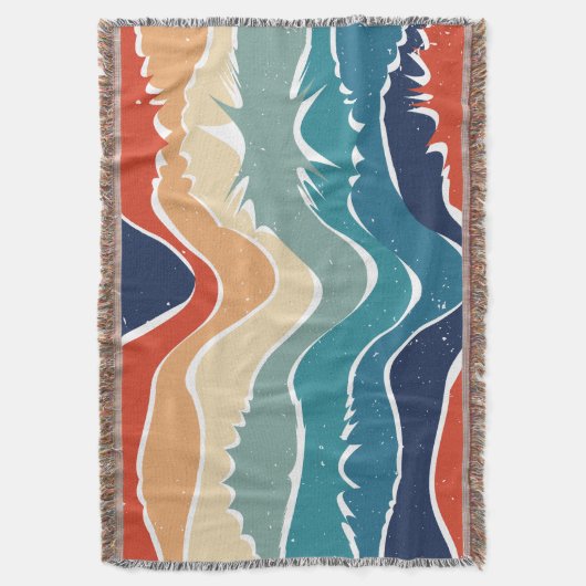 Speelse Retro Regenboog Strepen voor Custom Produc Deken (Voorkant Verticaal)