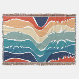 Speelse Retro Regenboog Strepen voor Custom Produc Deken