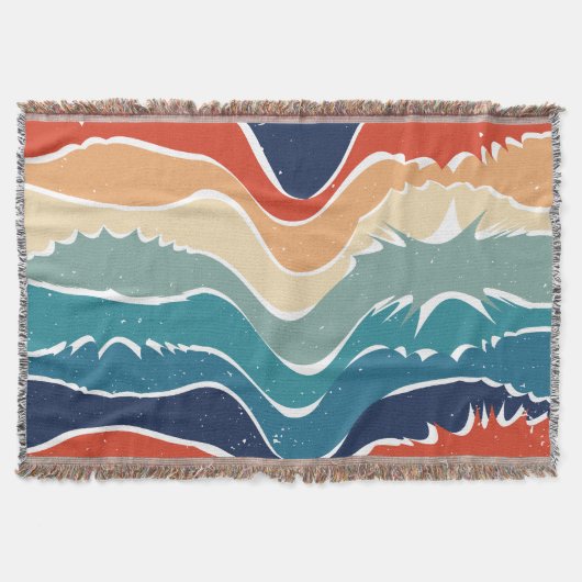 Speelse Retro Regenboog Strepen voor Custom Produc Deken (Voorkant)