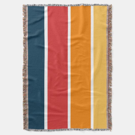 Speelse Retro Regenboog Strepen voor Custom Produc Deken (Voorkant Verticaal)