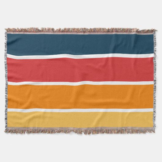 Speelse Retro Regenboog Strepen voor Custom Produc Deken (Voorkant)