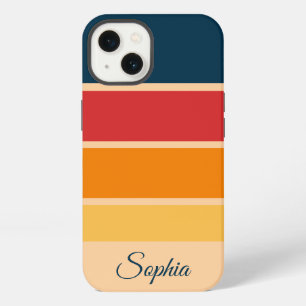 Speelse Retro Regenboog Strepen voor Custom Produc iPhone 13 Hoesje
