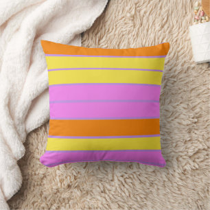 Speelse Retro Regenboog Strepen voor Custom Produc Kussen