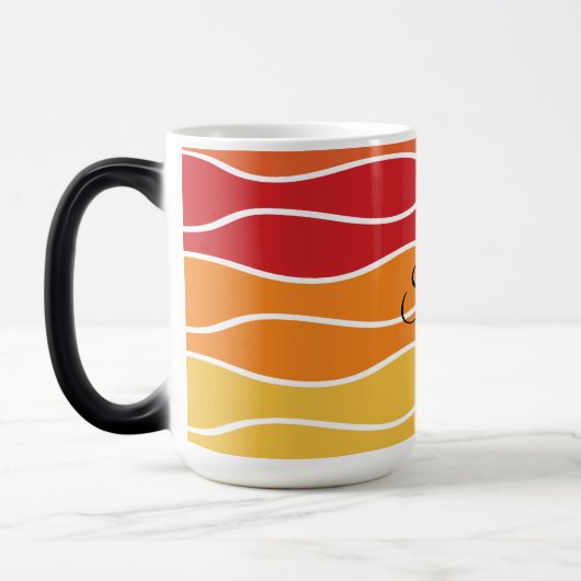 Speelse Retro Regenboog Strepen voor Custom Produc Magische Mok (Links)