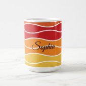 Speelse Retro Regenboog Strepen voor Custom Produc Magische Mok (Midden)