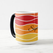 Speelse Retro Regenboog Strepen voor Custom Produc Magische Mok (Voorkant links)