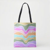 Speelse Retro Regenboog Strepen voor Custom Produc Tote Bag (Voorkant)