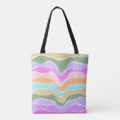 Speelse Retro Regenboog Strepen voor Custom Produc Tote Bag (Achterkant)