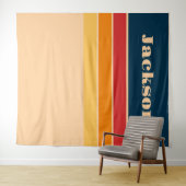 Speelse Retro Regenboog Strepen voor Custom Produc Wandkleed (In Situ (horizontaal))