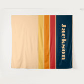 Speelse Retro Regenboog Strepen voor Custom Produc Wandkleed (Voorkant (horizontaal))