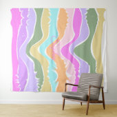 Speelse Retro Regenboog Strepen voor Custom Produc Wandkleed (In Situ (horizontaal))