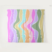 Speelse Retro Regenboog Strepen voor Custom Produc Wandkleed (Voorkant (horizontaal))