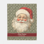 Speelse Retro Santa Claus Vakantie Gooi Deken (Voorkant)