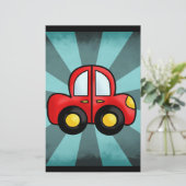 Speelse Retro Speelgoed Auto Kunst Briefpapier (Staand voorkant)