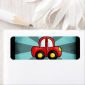 Speelse Retro Speelgoed Auto Kunst Etiket (Insitu)