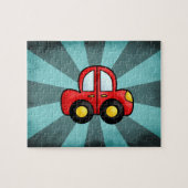 Speelse Retro Speelgoed Auto Kunst Legpuzzel (Horizontaal)