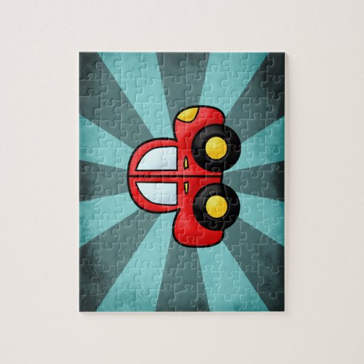 Speelse Retro Speelgoed Auto Kunst Legpuzzel (Verticaal)
