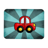 Speelse Retro Speerauto Kunst Magneet (Horizontaal)