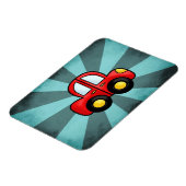 Speelse Retro Speerauto Kunst Magneet (Linkerzijde)