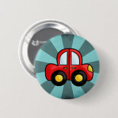 Speelse Retro Speerauto Kunst Ronde Button 5,7 Cm (Voorkant /achterkant)
