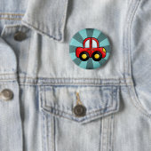 Speelse Retro Speerauto Kunst Ronde Button 5,7 Cm (In situ)