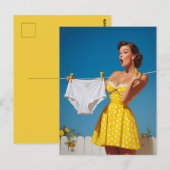 Speelse Retro Verrassing op Wasmachine Dag Briefkaart (Voorkant / Achterkant)