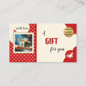 Speelse Retro Vlinder Foto Cadeaubon Kortingskaartje (Voorkant)