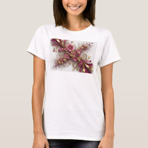 Speelse Rode ABSTRACTE KUNST Draagbare Kunst T-shirt