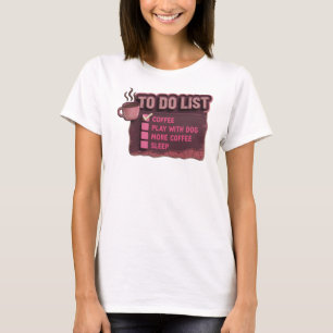 Speelse Rode COFFIE SPELEN MET HOND Origineel Ontw T-shirt