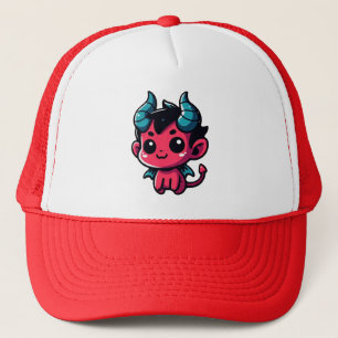 Speelse Rode Duivel - Cartoon, personage, rood, Ka Trucker Pet