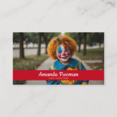 Speelse Rode en Gele Kind Gezichtsschilder Visitekaartje (Voorkant)