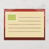 Speelse rode en Oranje Happy Halloween Feestdagenkaart (Achterkant)