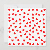 Speelse rode harten  feestdagenkaart (Voorkant)