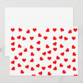 Speelse rode harten  kaart (Voorkant / Achterkant)