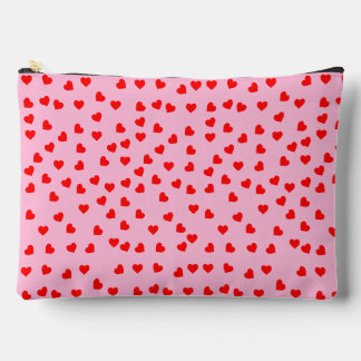 Speelse rode harten pastel roze etui