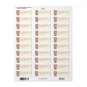 Speelse rode kers illustratie etiket (Full Sheet)