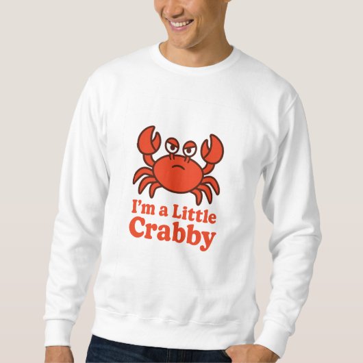 Speelse Rode Krab – “Ik ben een Beetje Kribbig” Hu Trui (Voorkant)