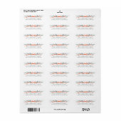 Speelse Rode Lint Kerst Retouradres Etiket (Full Sheet)