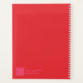 Speelse rode moderne bloem planner (Achterkant)