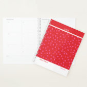 Speelse rode moderne bloemen planner (Display)